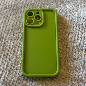 Green Silicone iPhone 15 Pro Max Case